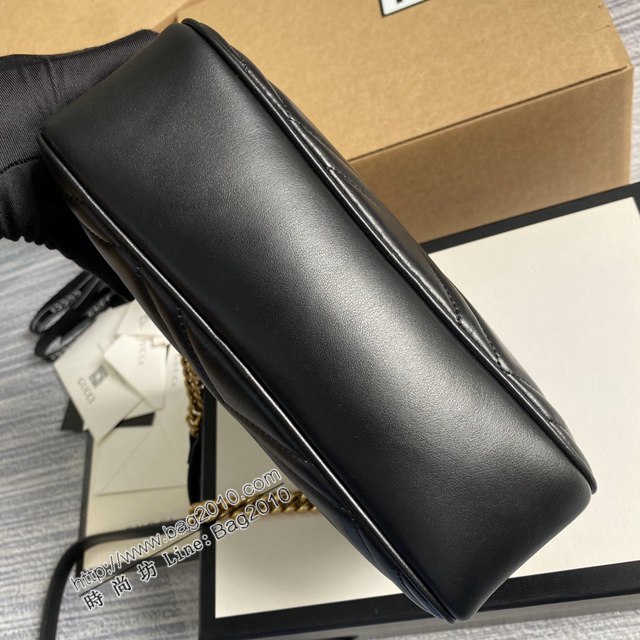Gucci新款原廠皮女包 古馳GG Marmont系列單肩斜挎包 Gucci相機包 447632  ydg3129